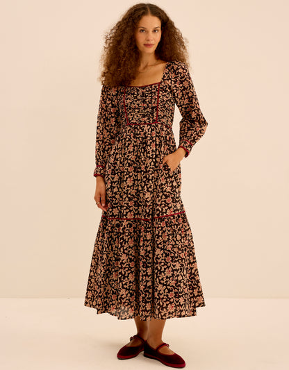 Pink City Prints Chanderi Jaal Riley Dress