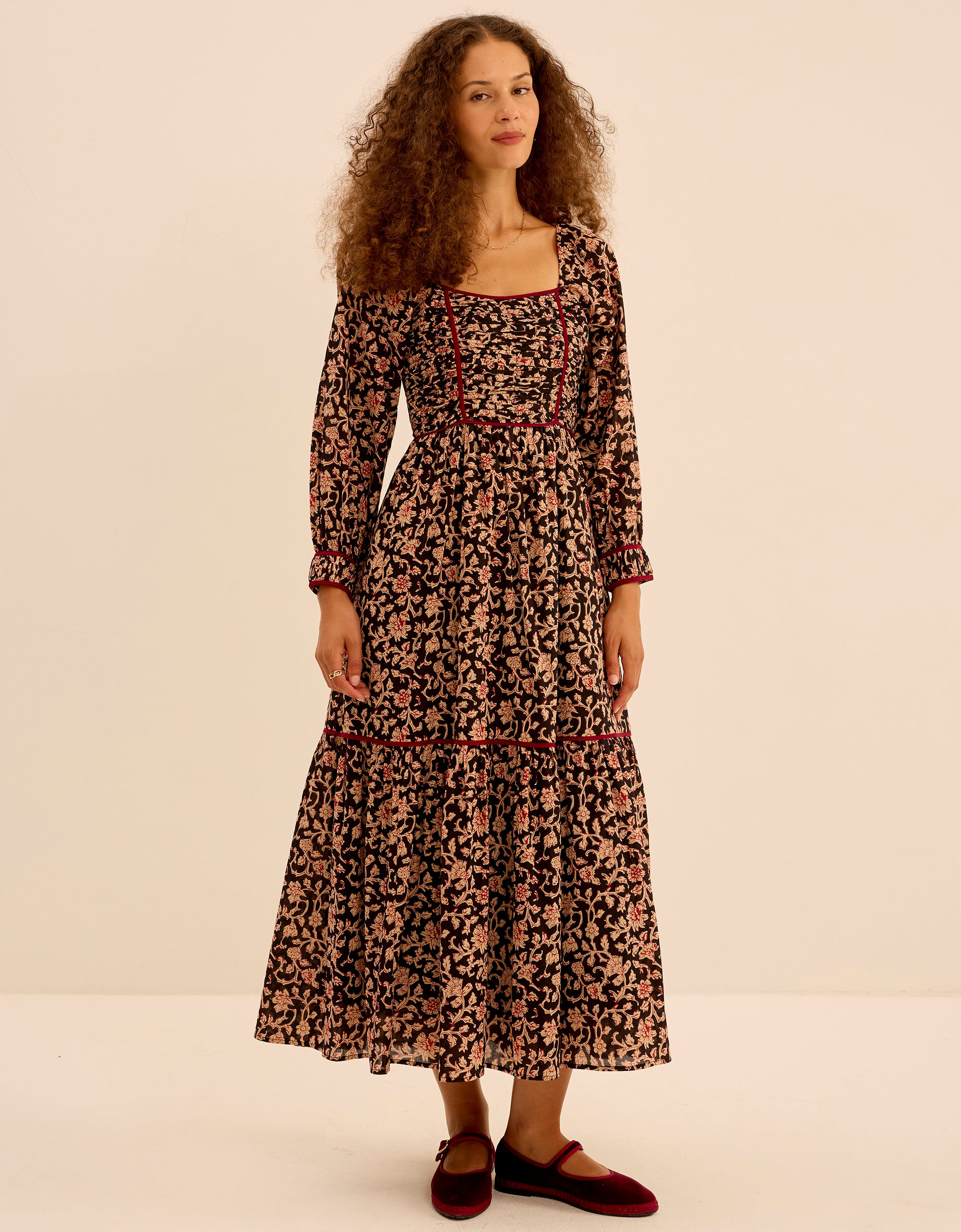 Pink City Prints Chanderi Jaal Riley Dress