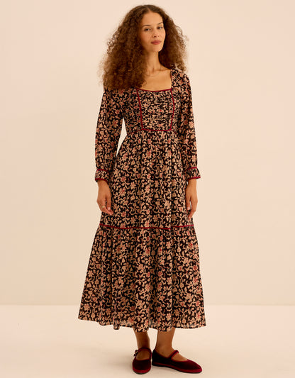 Pink City Prints Chanderi Jaal Riley Dress