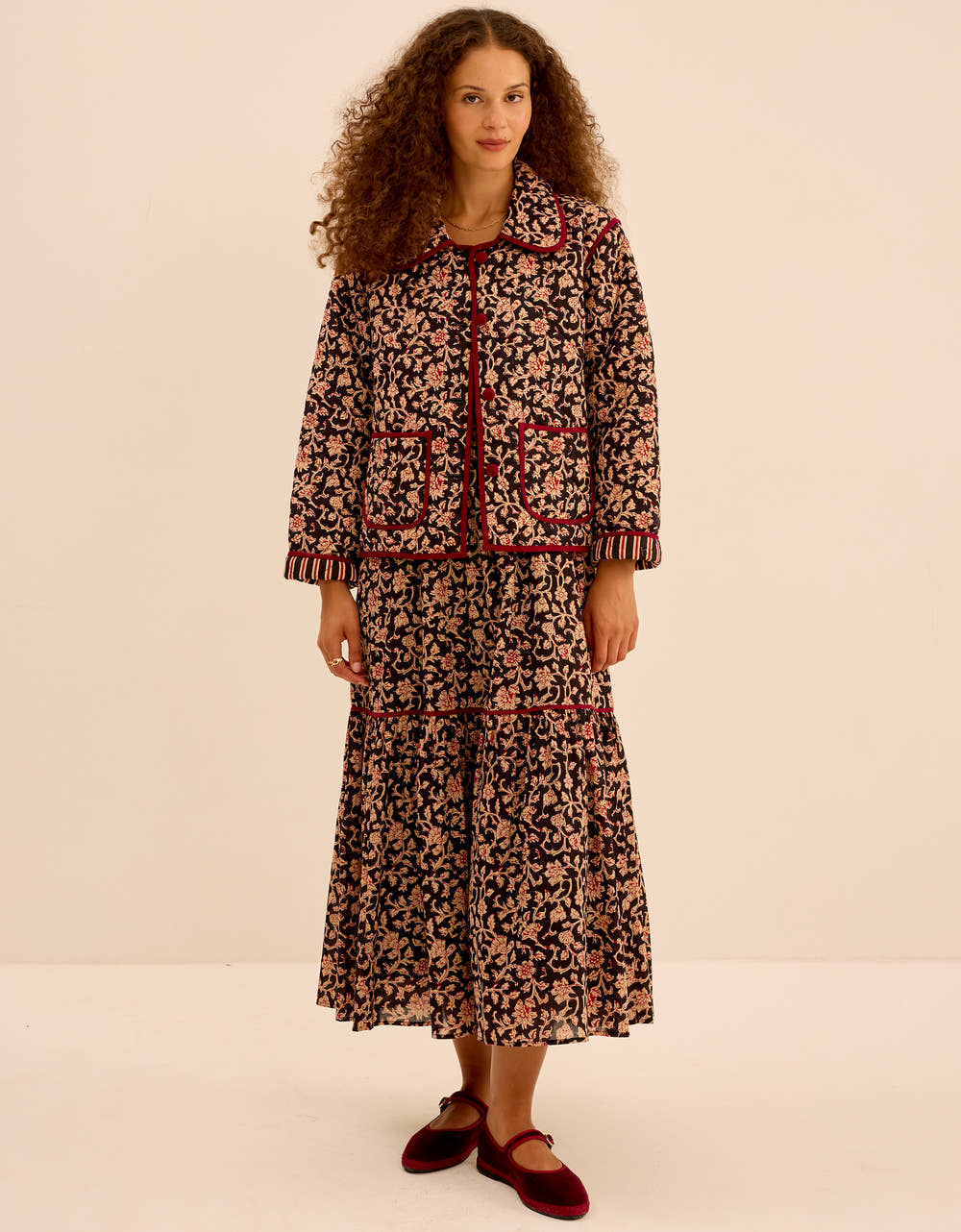 Pink City Prints Chanderi Jaal Stevie Jacket