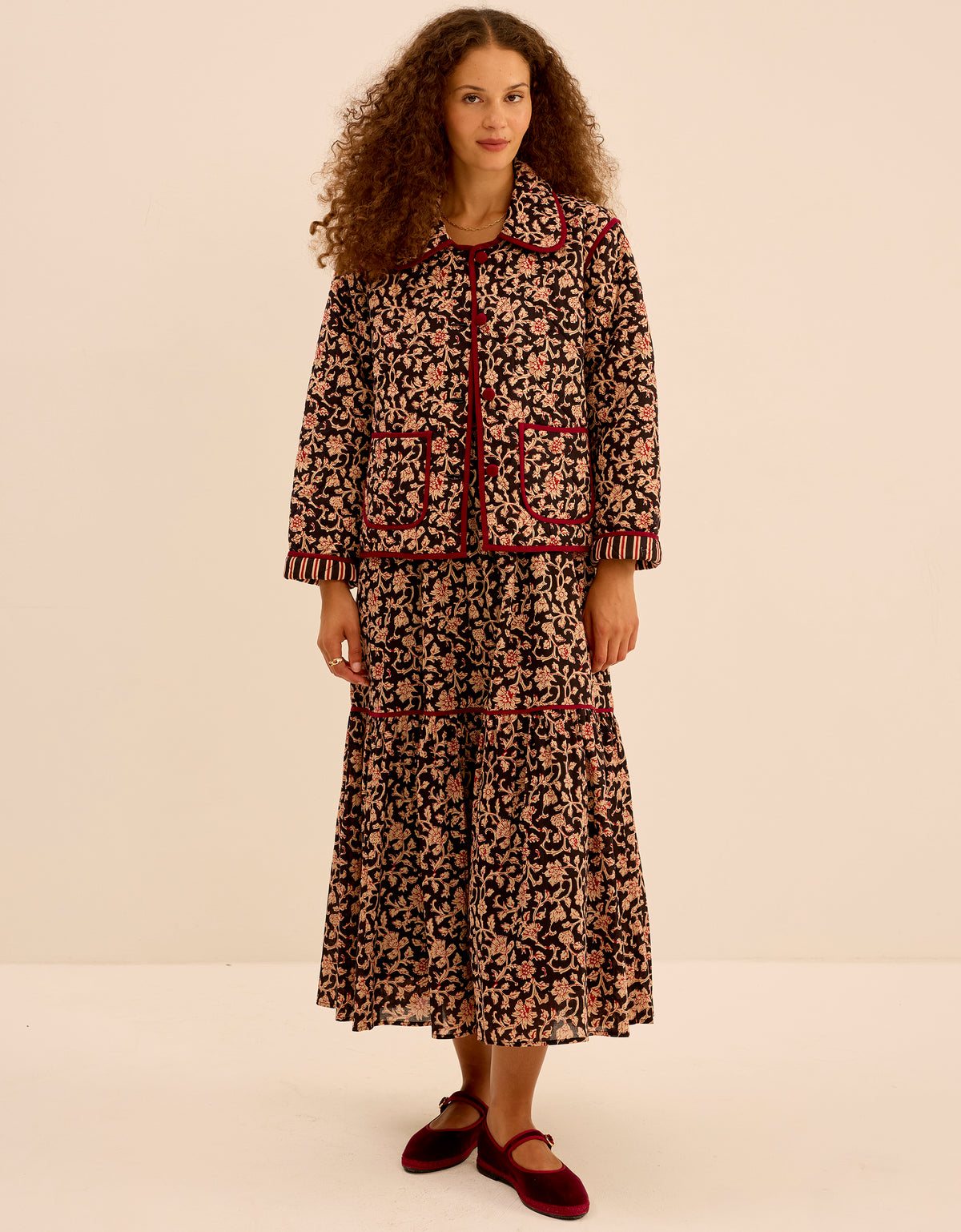 Pink City Prints Chanderi Jaal Stevie Jacket