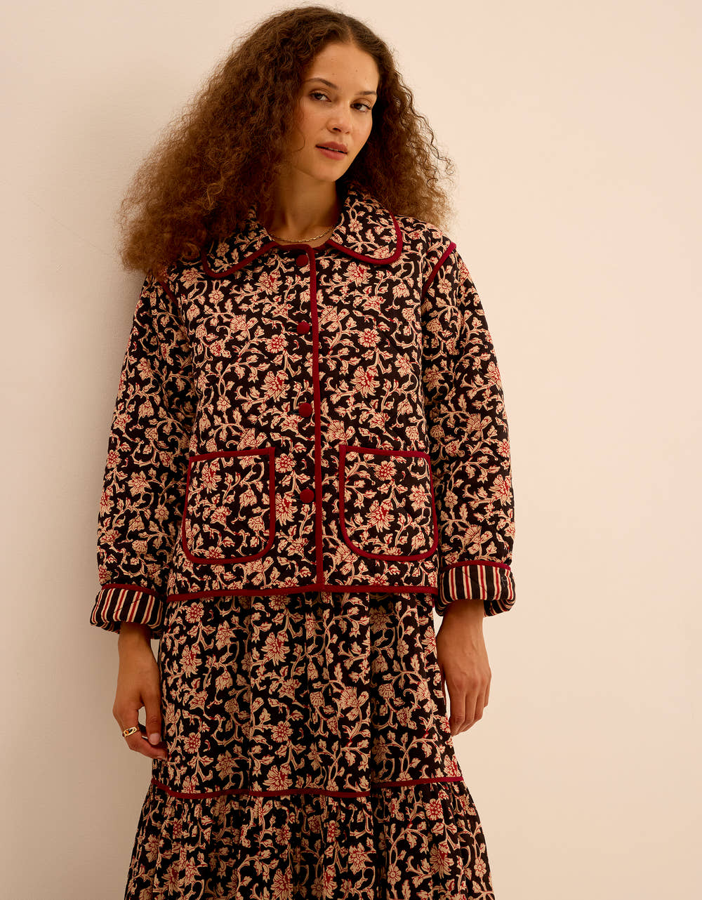 Pink City Prints Chanderi Jaal Stevie Jacket