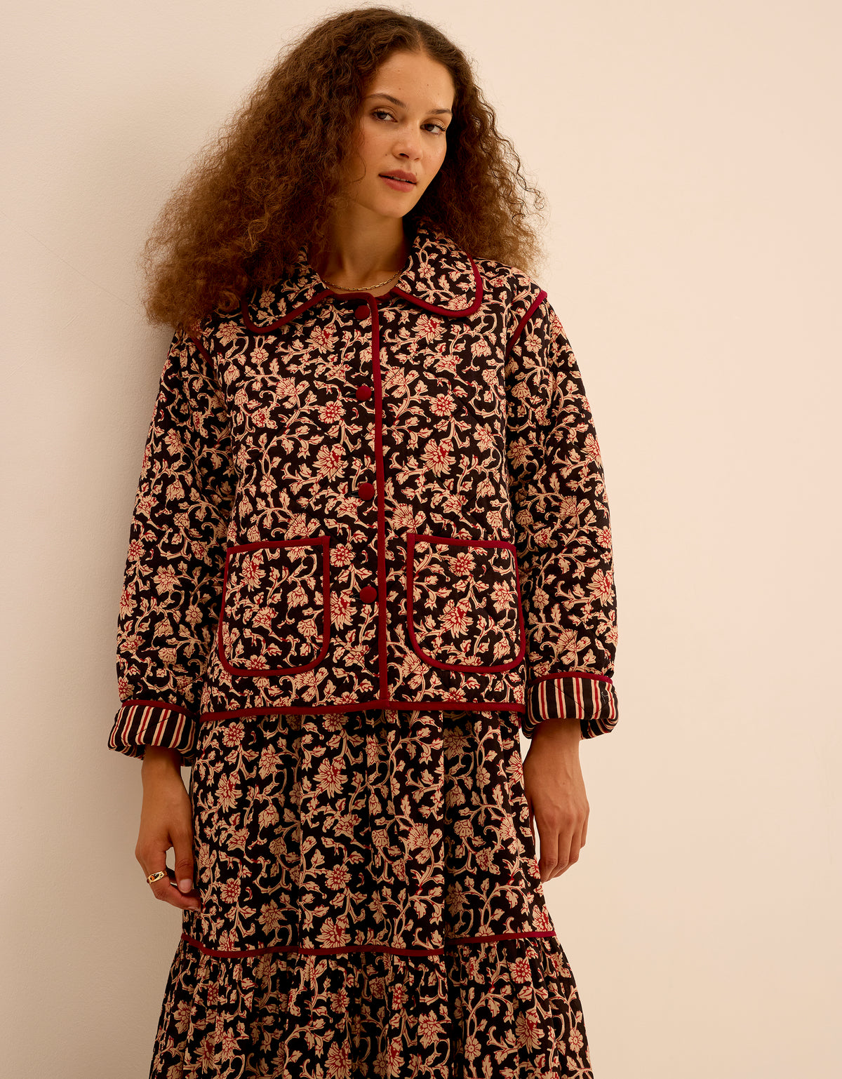 Pink City Prints Chanderi Jaal Stevie Jacket