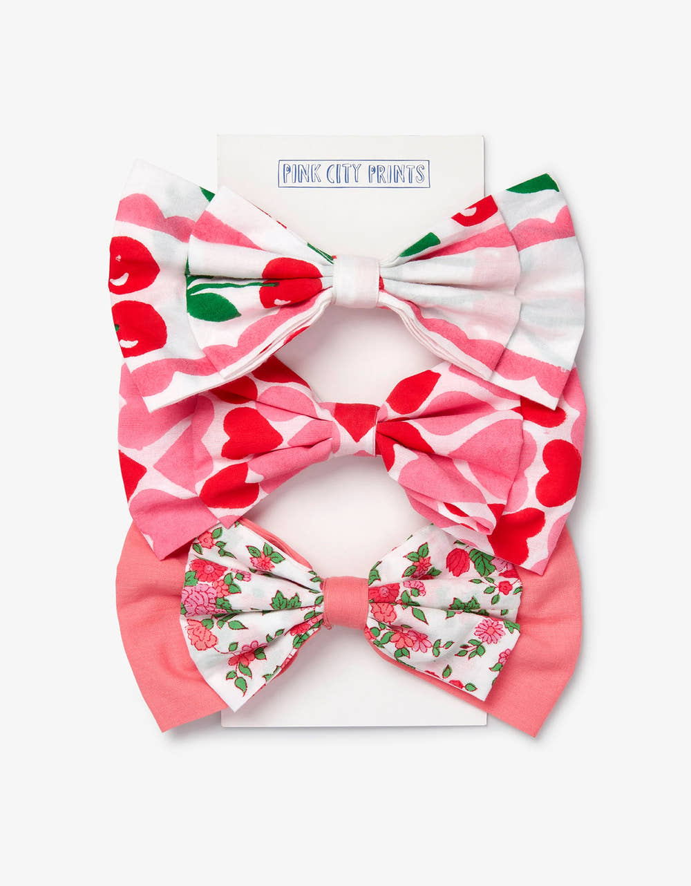 Pink City Prints Cherry Lovers Bow Set