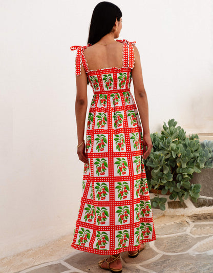 Pink City Prints Cherry Picnic Immy Dress