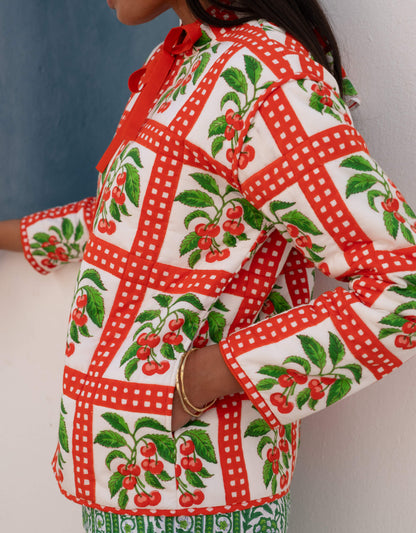 Pink City Prints Cherry Picnic Penny Jacket