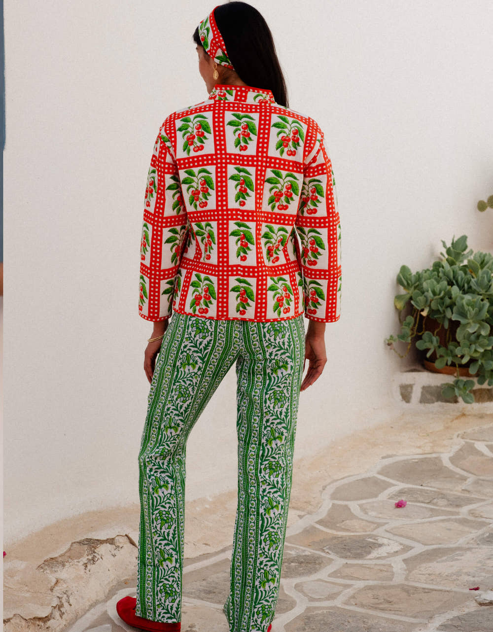 Pink City Prints Cherry Picnic Penny Jacket