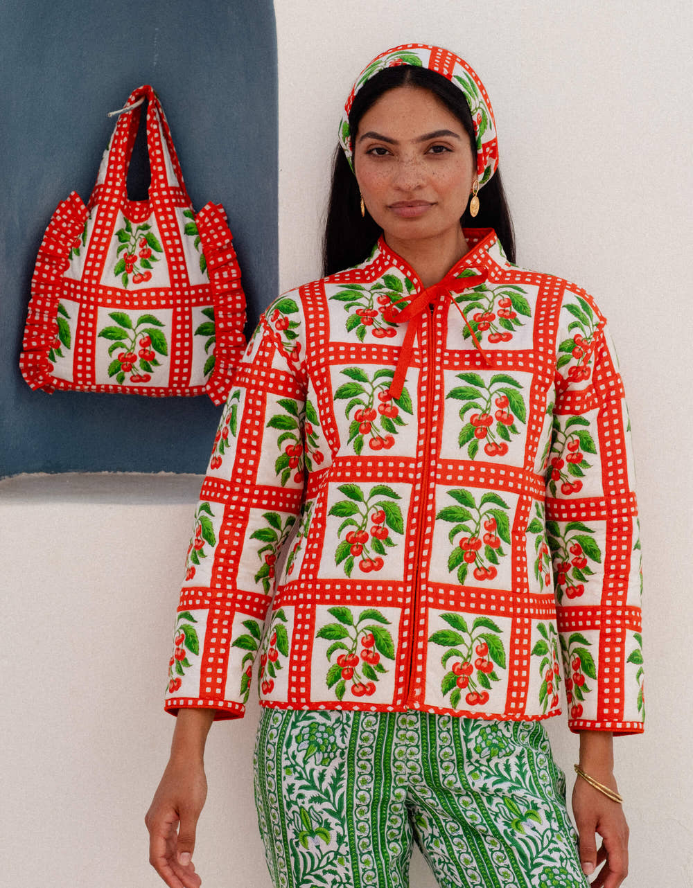 Pink City Prints Cherry Picnic Penny Jacket