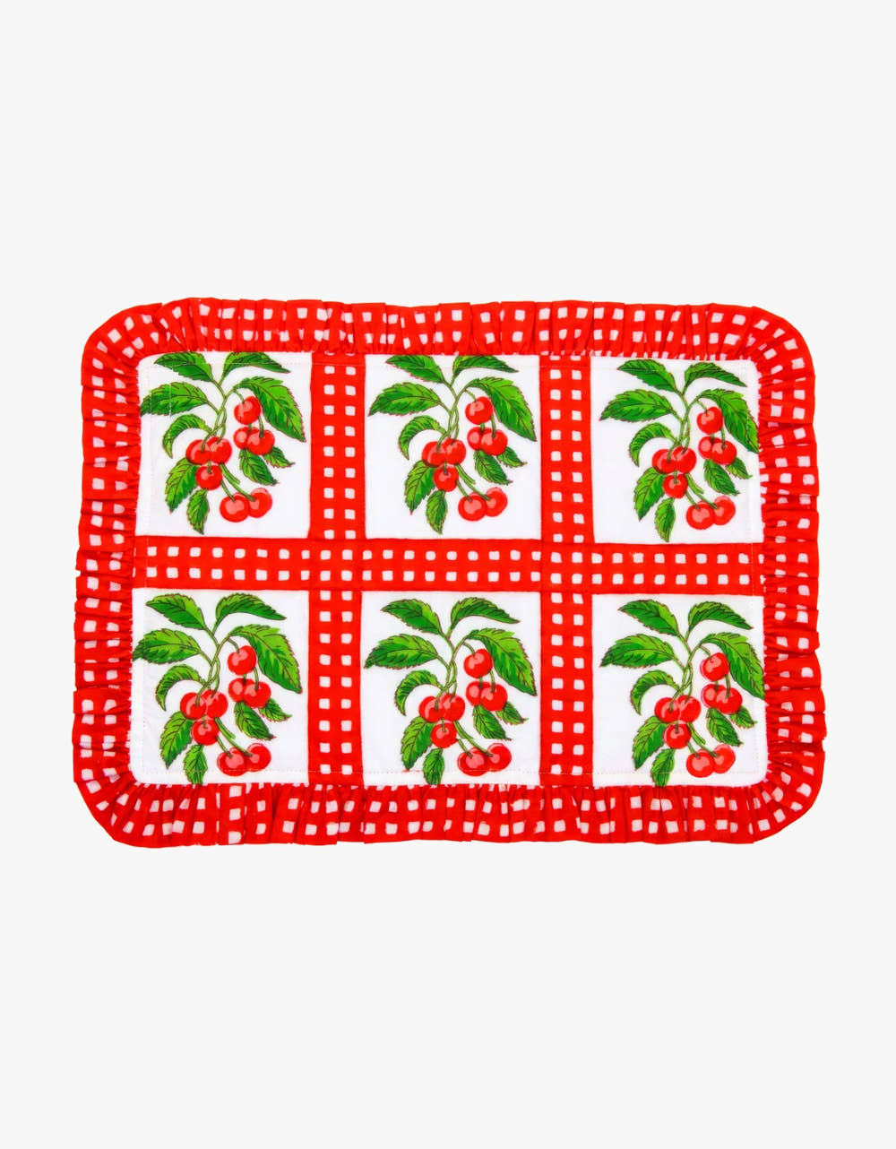 Pink City Prints Cherry Picnic Placemats (Set of 6)