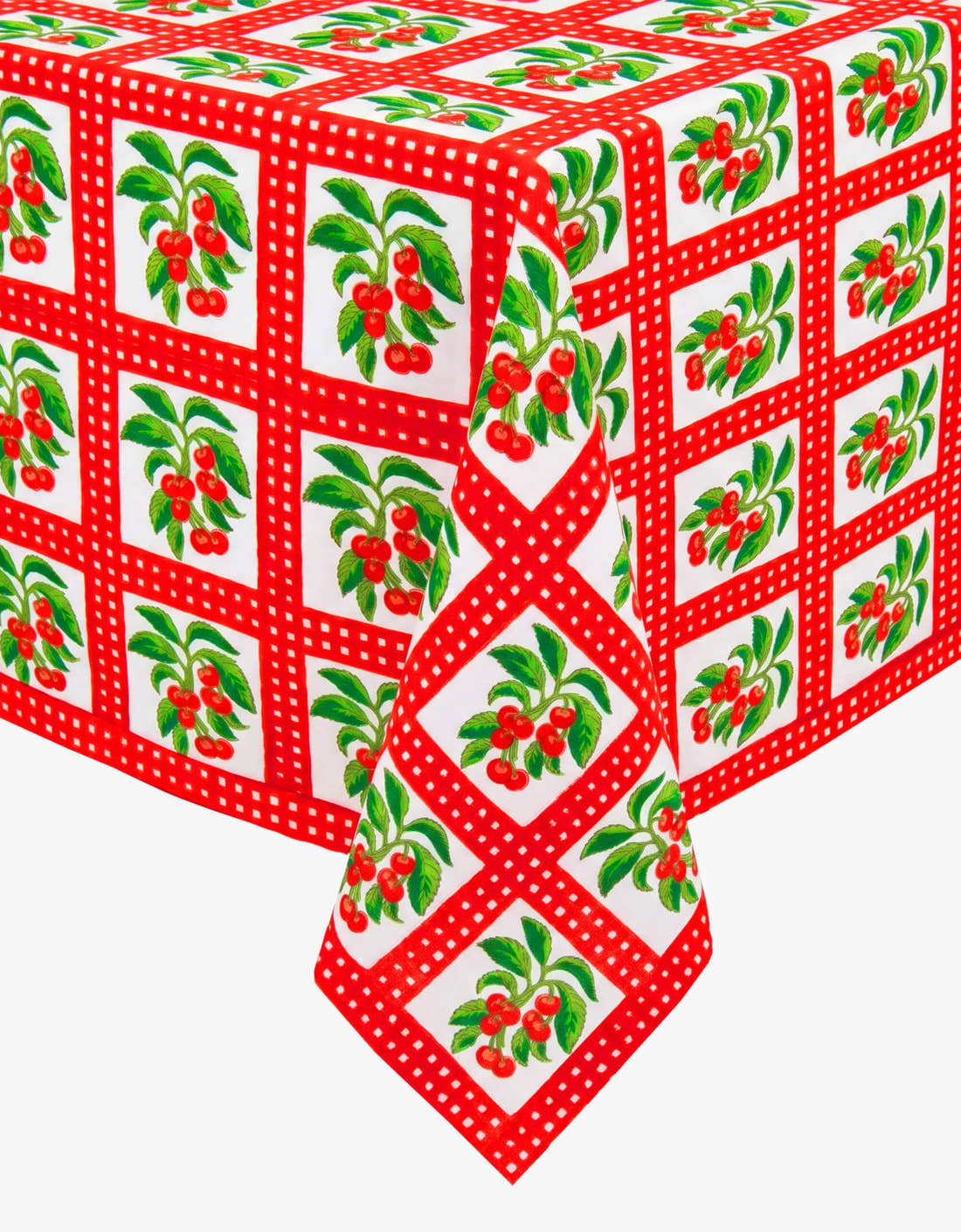 Pink City Prints Cherry Picnic Tablecloth