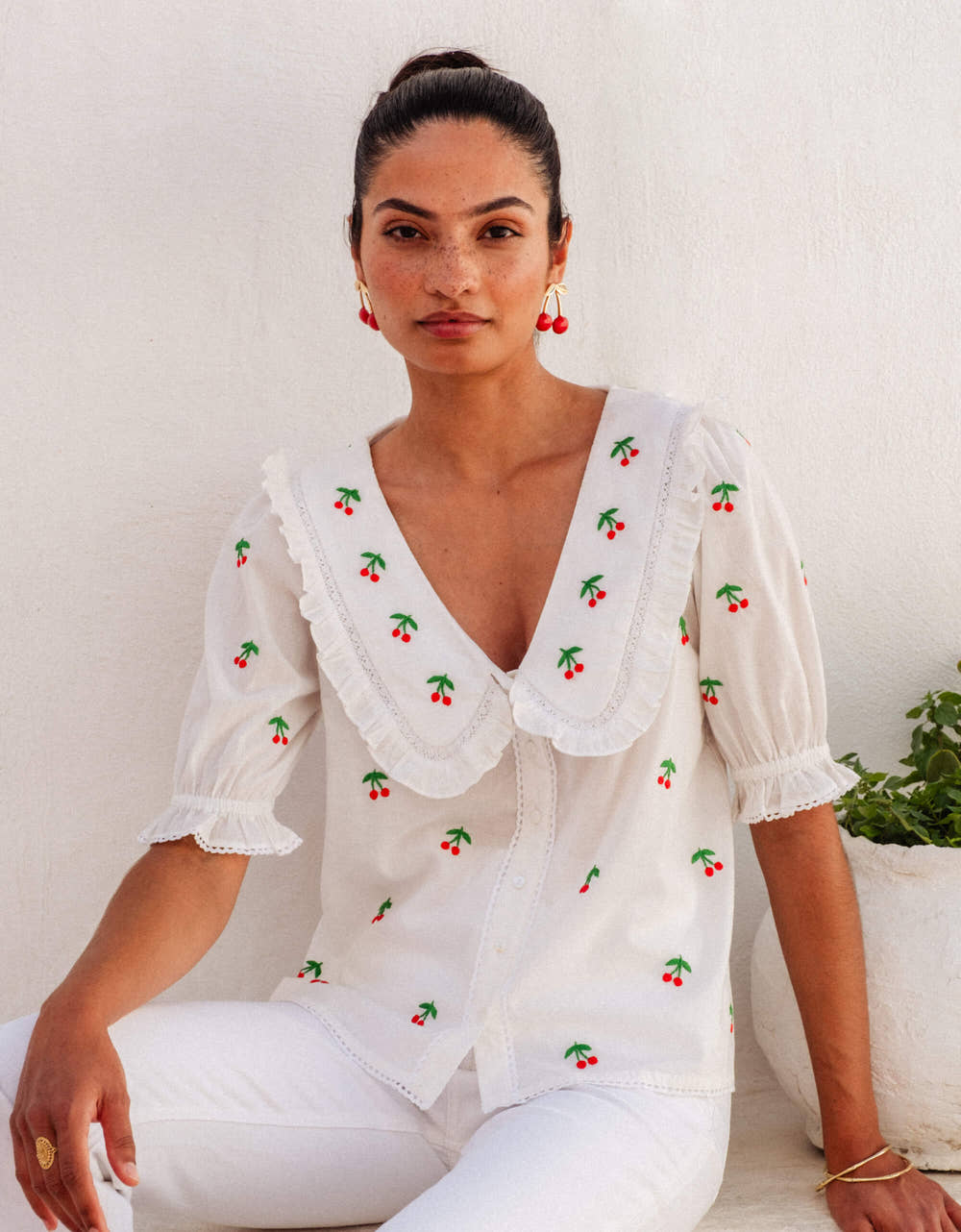 Pink City Prints Cherrylicious Ava Blouse