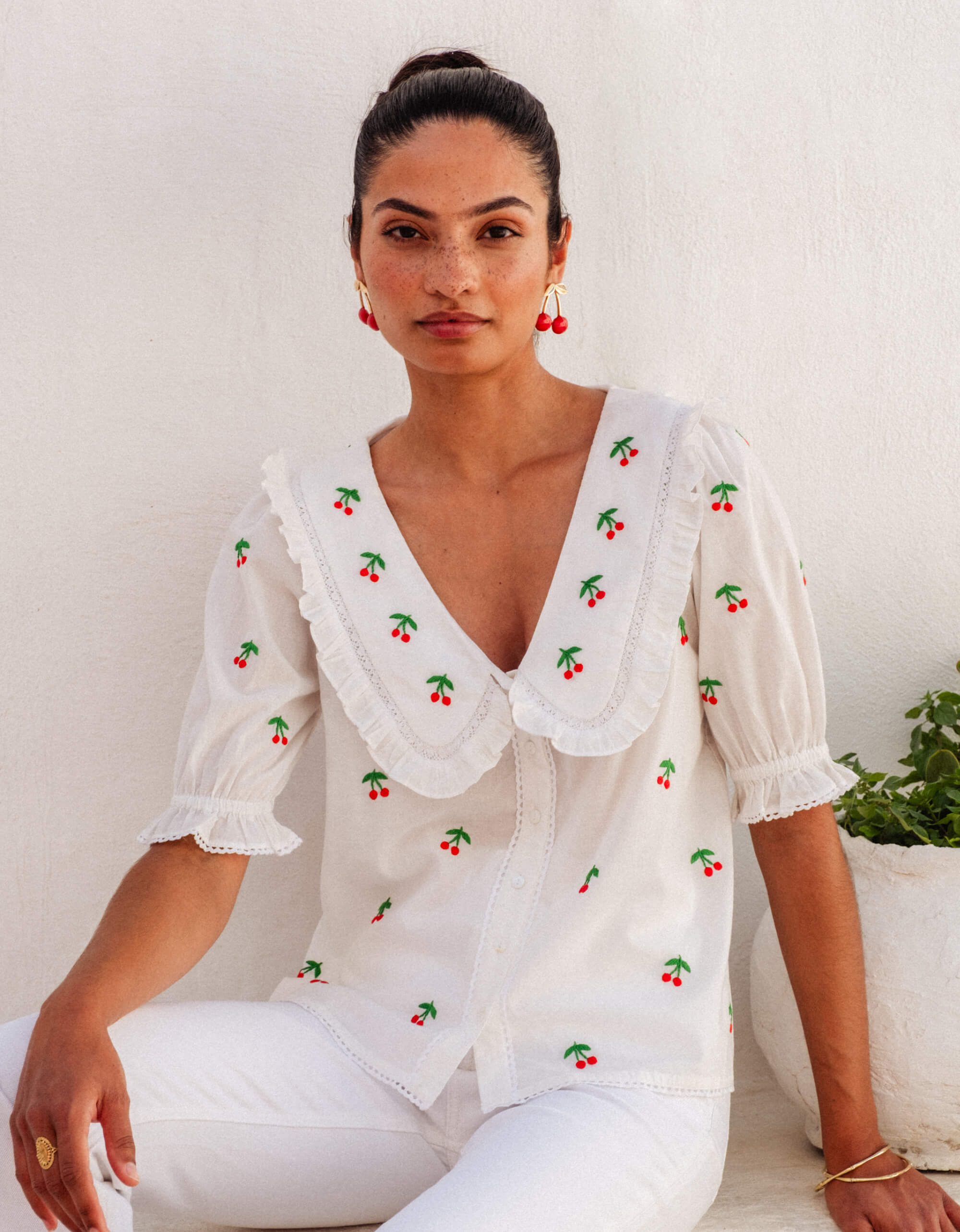 Pink City Prints Cherrylicious Ava Blouse