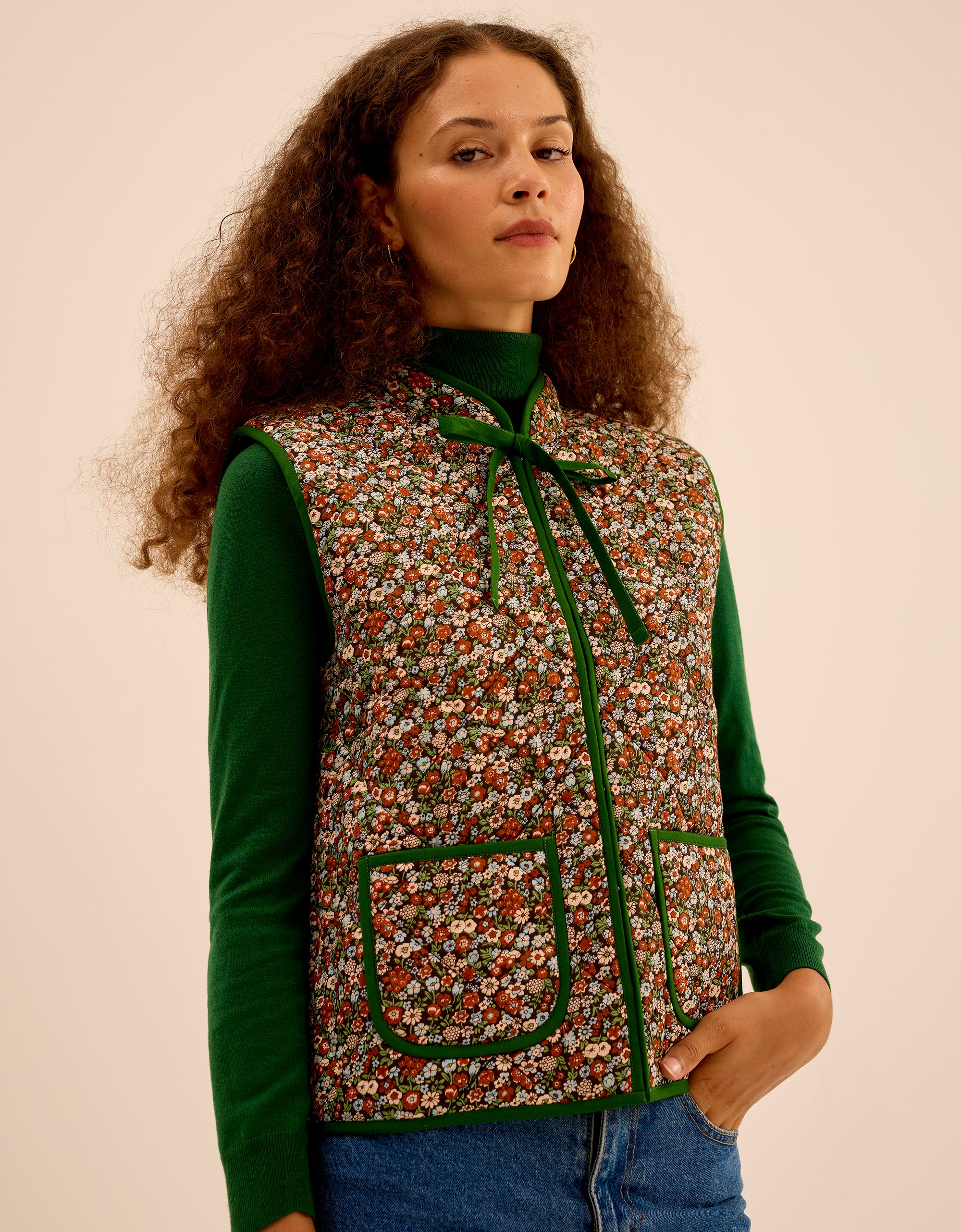 Pink City Prints Cinnamon Meadow Maggie Gilet