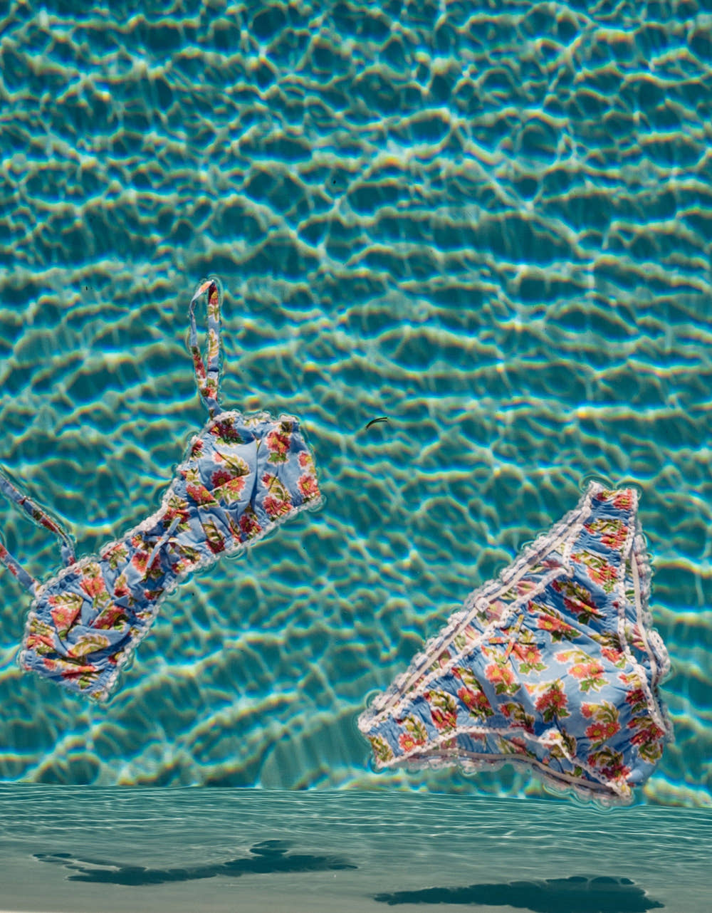 Pink City Prints Cornflower Aster Bra and Pants Set