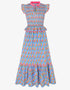 Pink City Prints Cornflower Aster Harper Dress