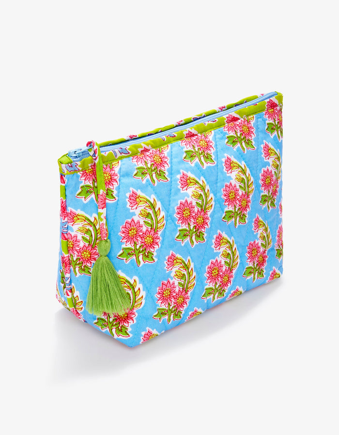 Pink City Prints Cornflower Aster Makeup Pouch