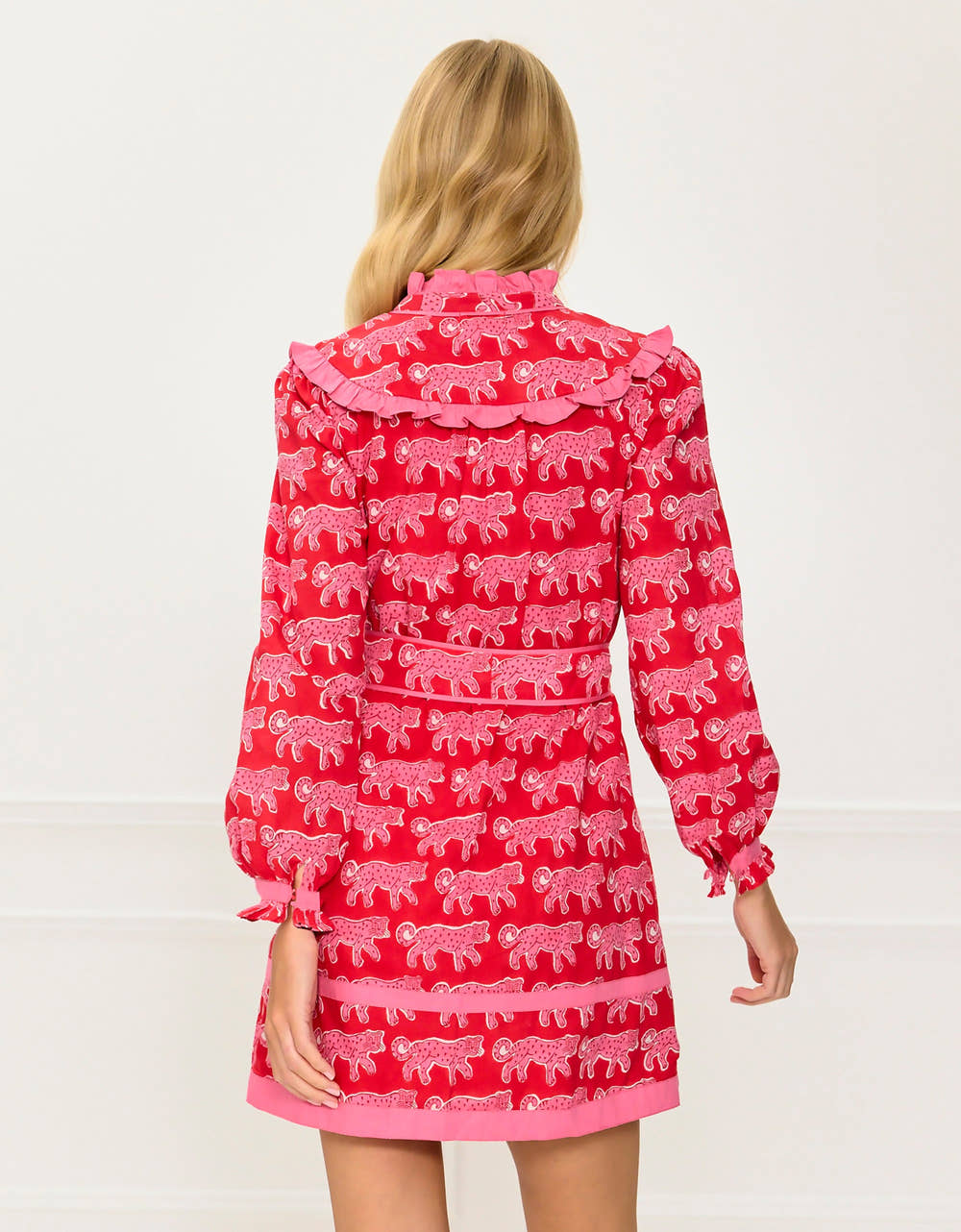 Pink City Prints Crimson Leopard Bianca Mini