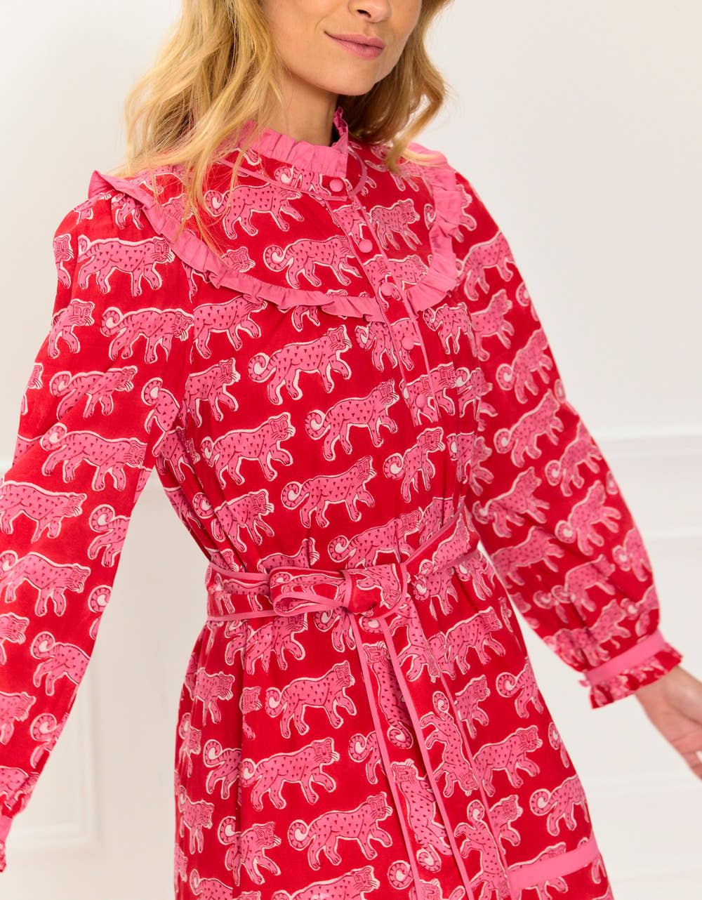 Pink City Prints Crimson Leopard Bianca Mini