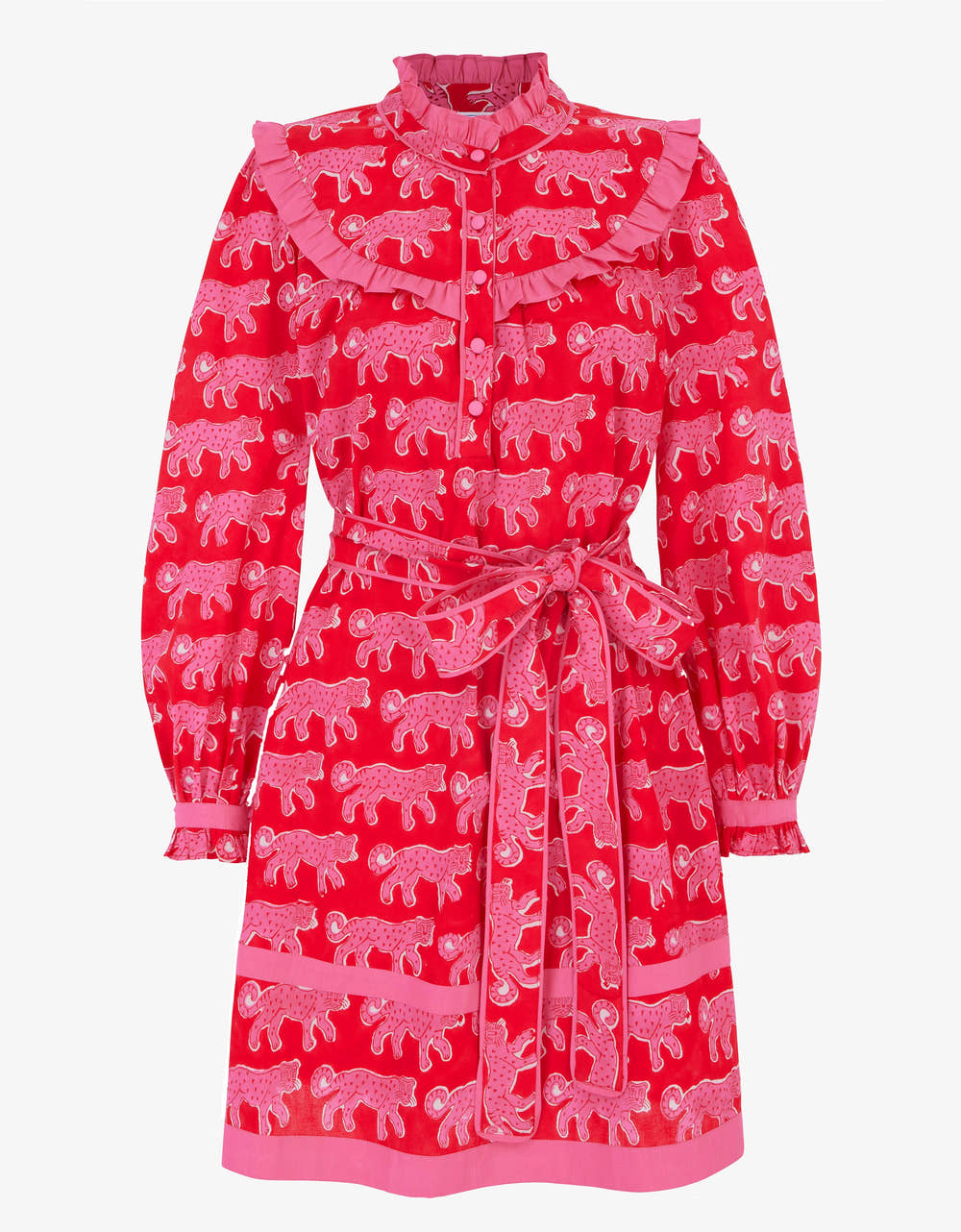 Pink City Prints Crimson Leopard Bianca Mini