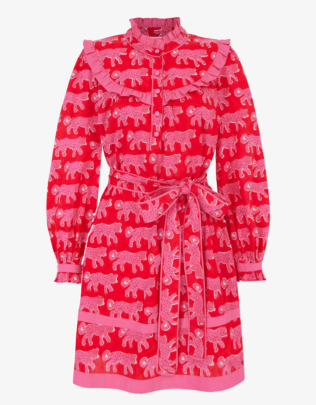 Pink City Prints Crimson Leopard Bianca Mini