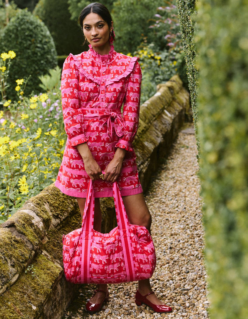 Pink City Prints Crimson Leopard Bianca Mini