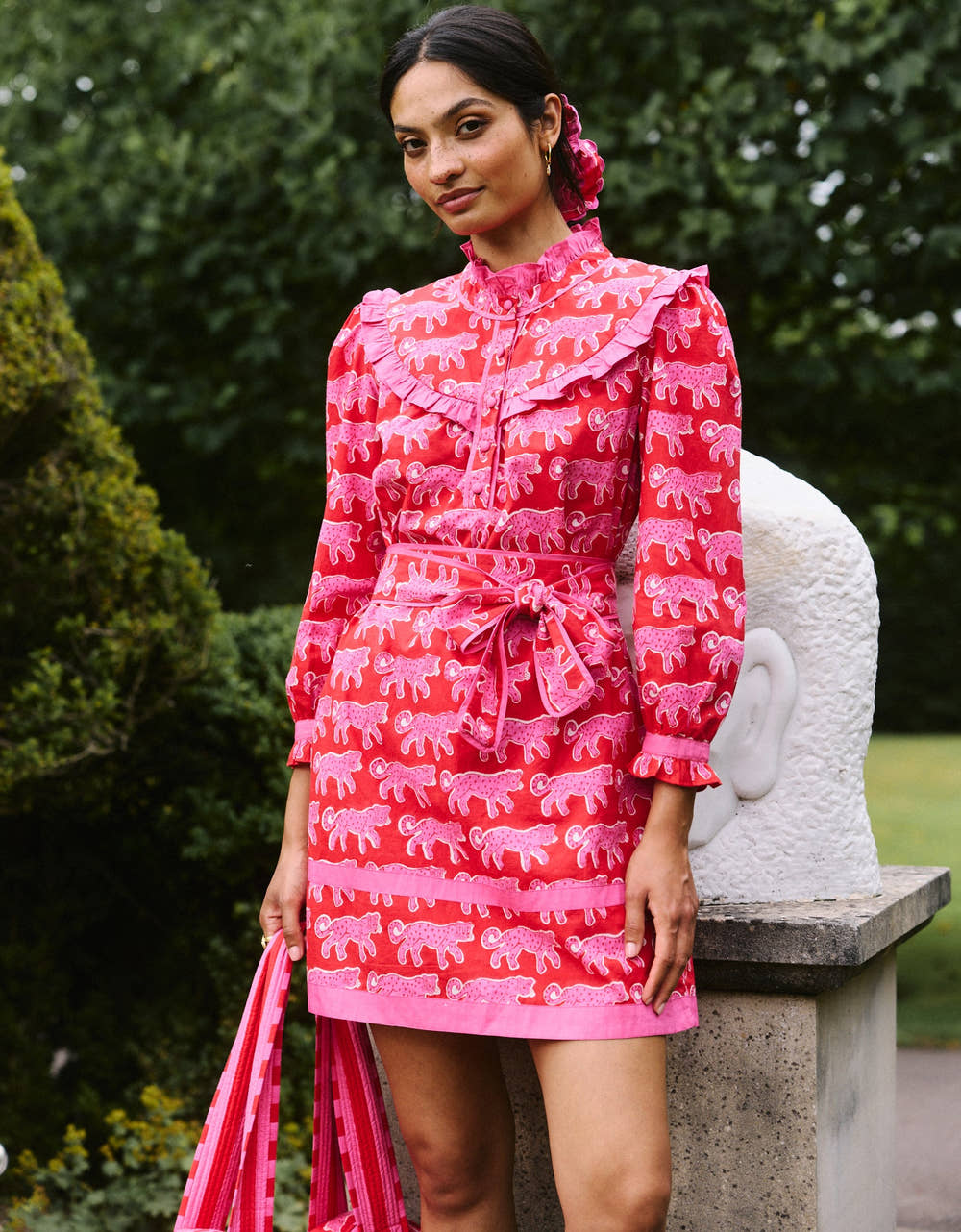 Pink City Prints Crimson Leopard Bianca Mini