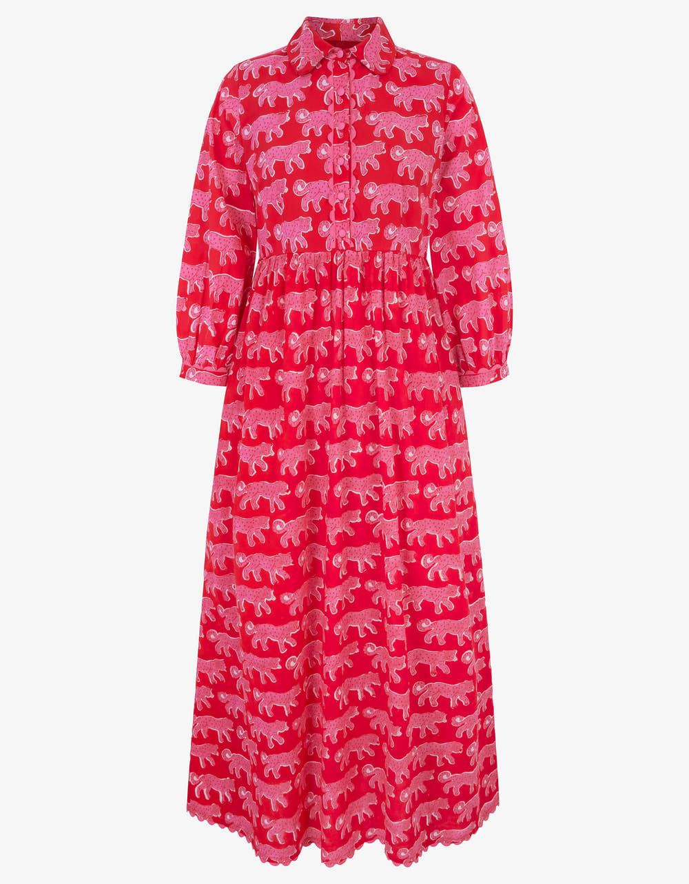 Pink City Prints Crimson Leopard Gina Dress