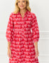 Pink City Prints Crimson Leopard Gina Dress