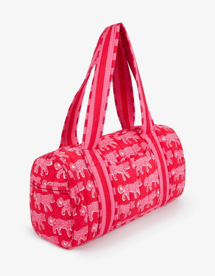 Pink City Prints Crimson Leopard Weekend Bag