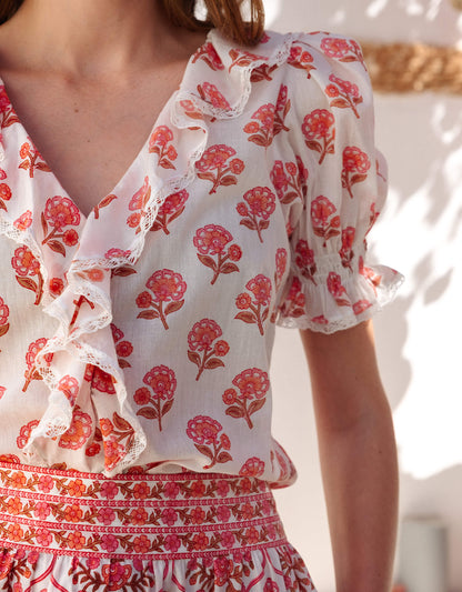 Pink City Prints Desert Blush Rosie Blouse