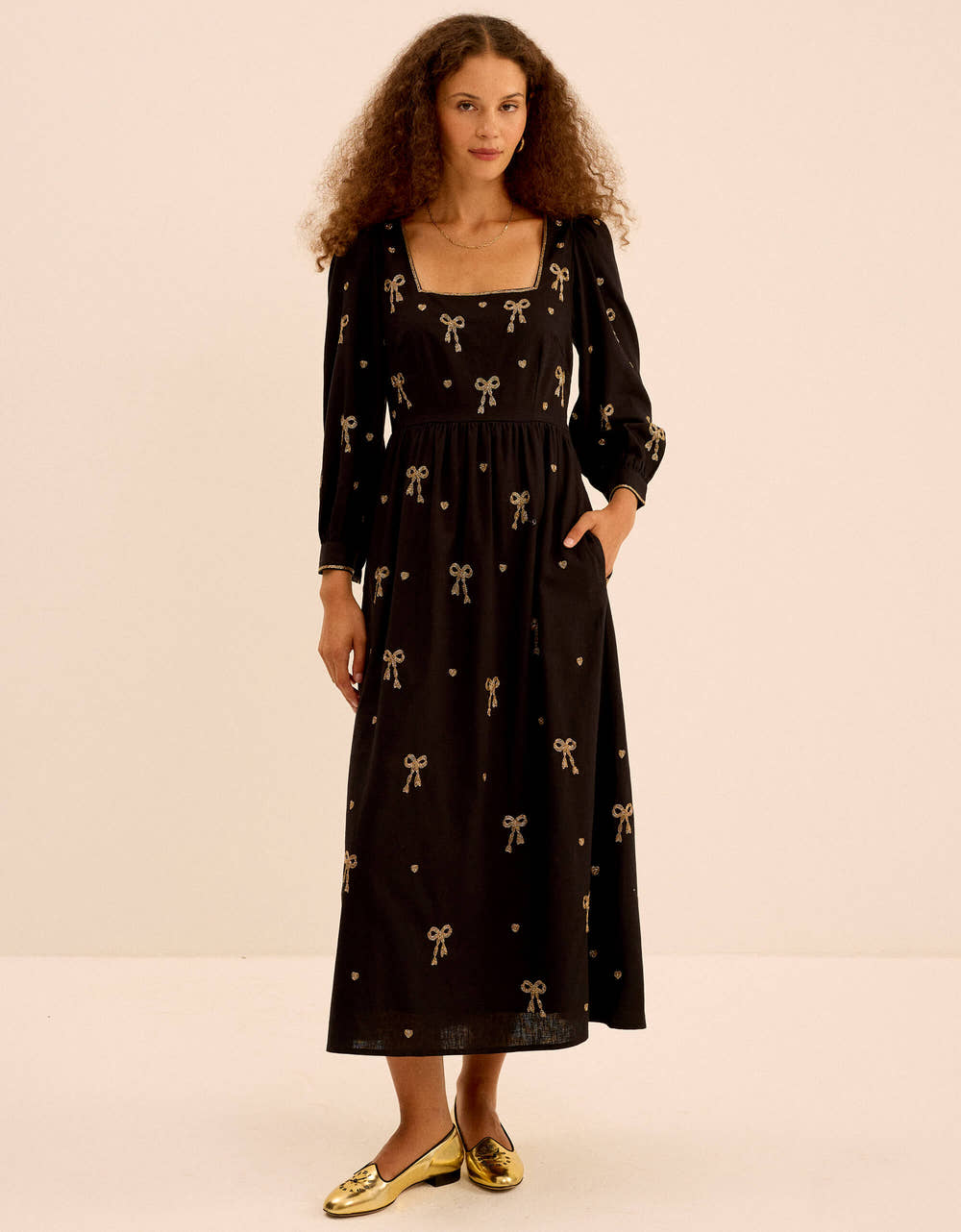 Pink City Prints Disco Bows Polly Dress