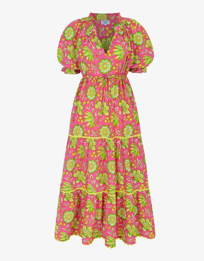 Pink City Prints Electric Bloom Calypso Dress