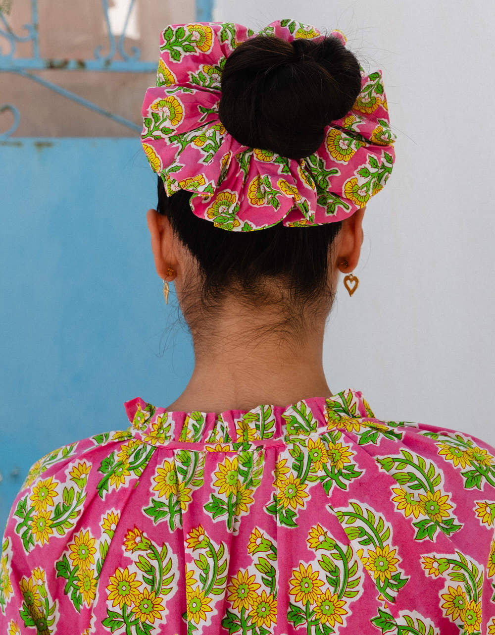 Pink City Prints Electric Meadow Scrunchie Set and Headband