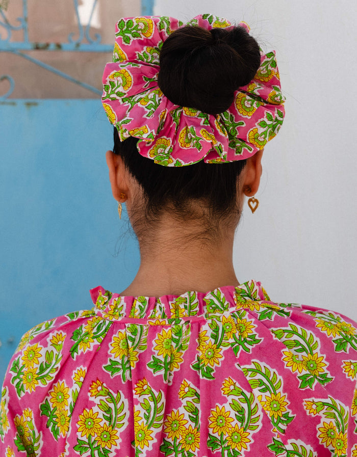 Pink City Prints Electric Meadow Scrunchie Set and Headband