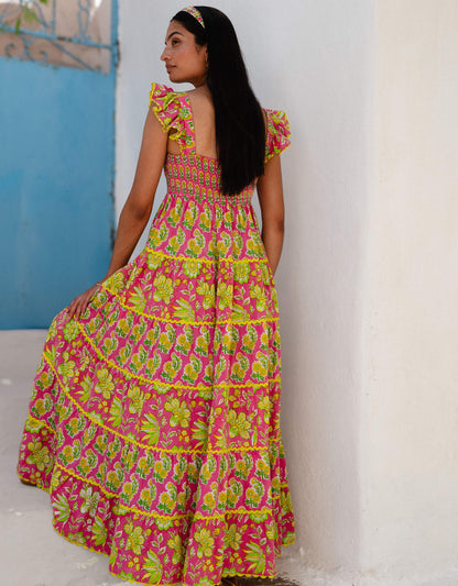 Pink City Prints Electric Mix Xanthe Dress