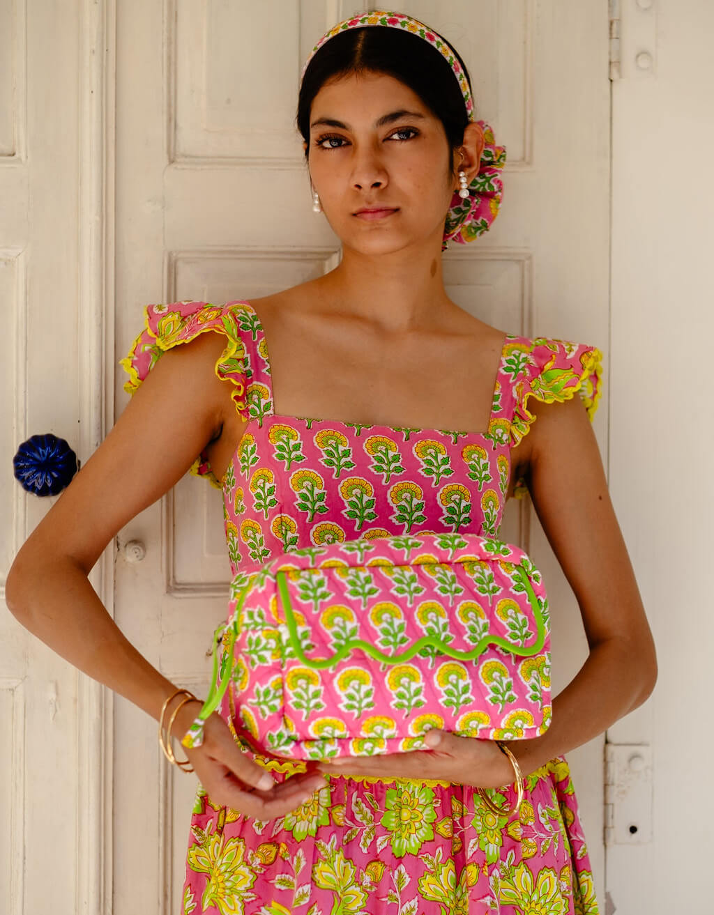 Pink City Prints Electric Rose Washbag