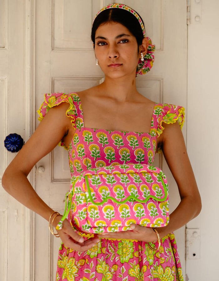 Pink City Prints Electric Rose Washbag