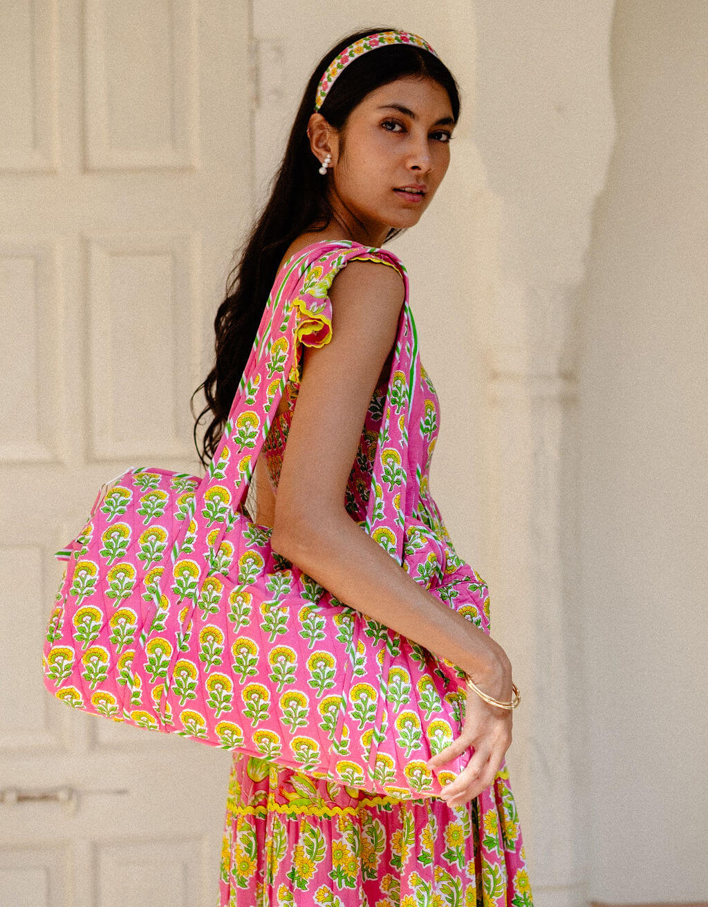 Pink City Prints Electric Rose Weekend Bag