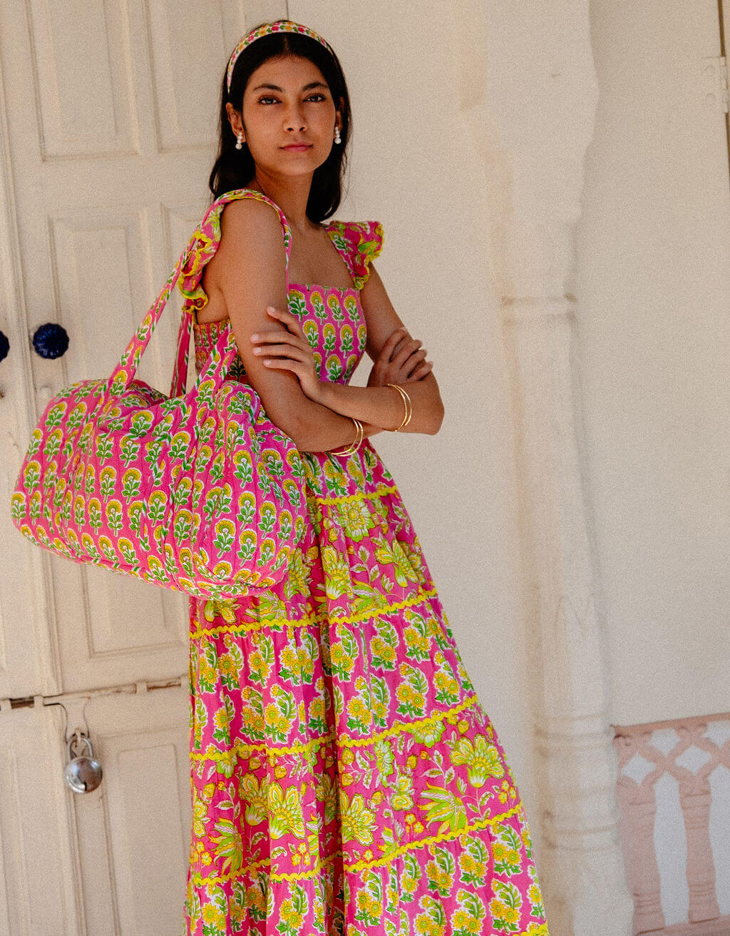 Pink City Prints Electric Rose Weekend Bag