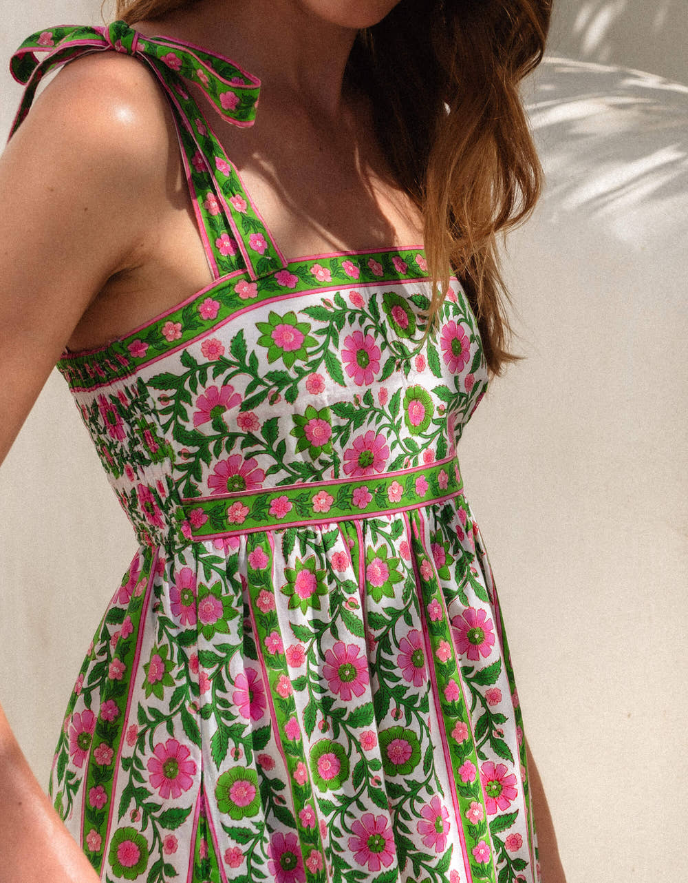 Pink City Prints Emerald Border Mykonos Dress