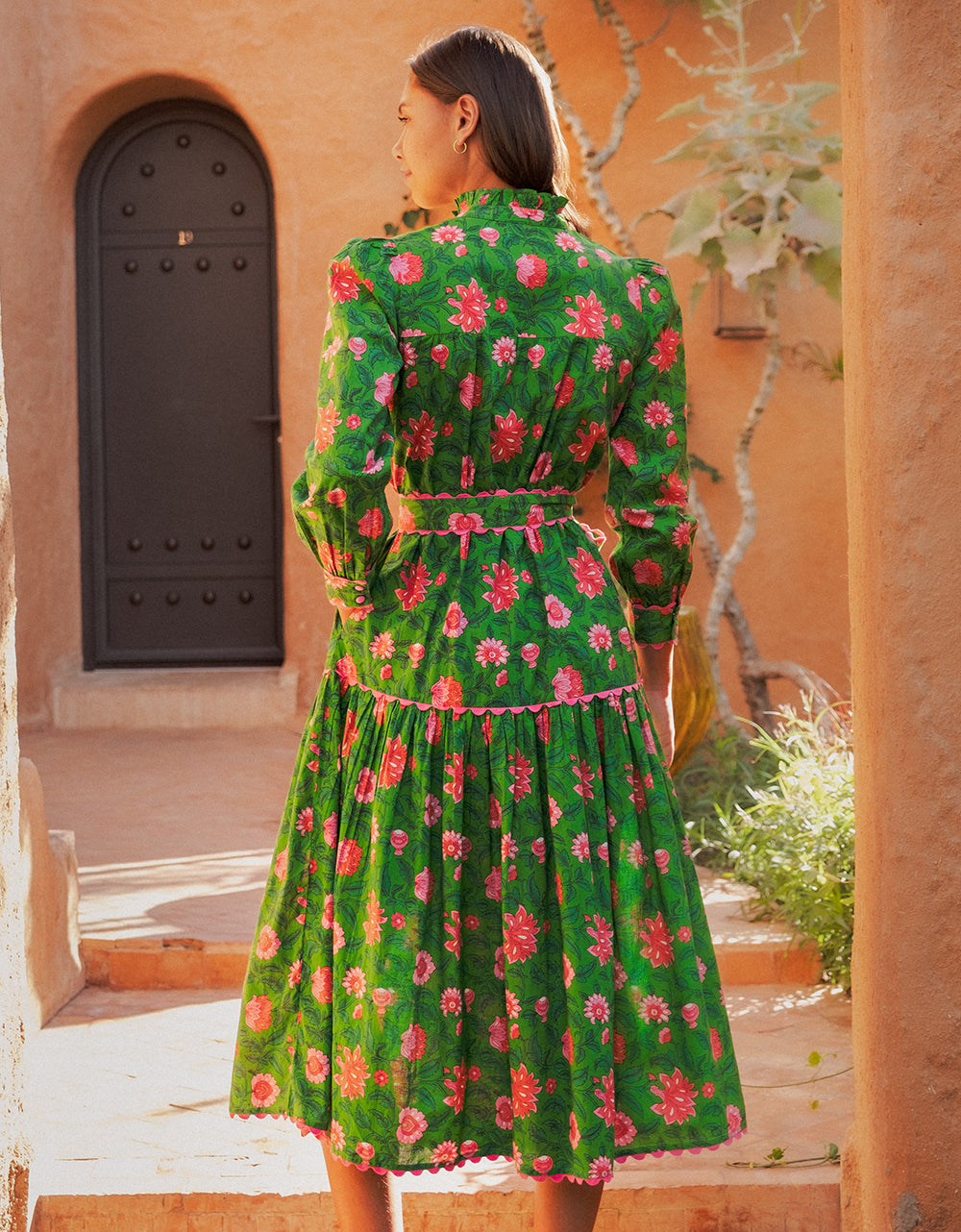 Pink City Prints Emerald Jungle Margot Dress
