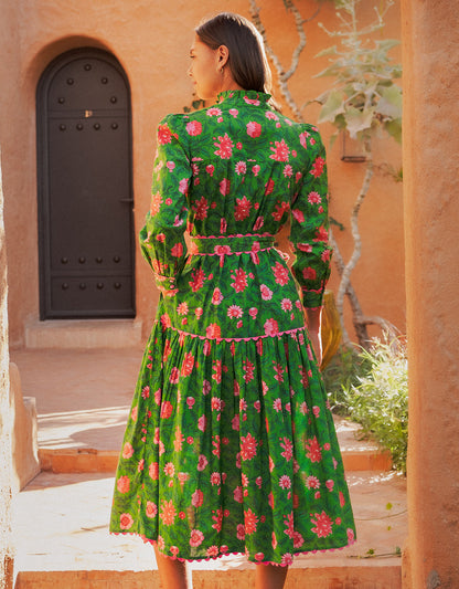 Pink City Prints Emerald Jungle Margot Dress