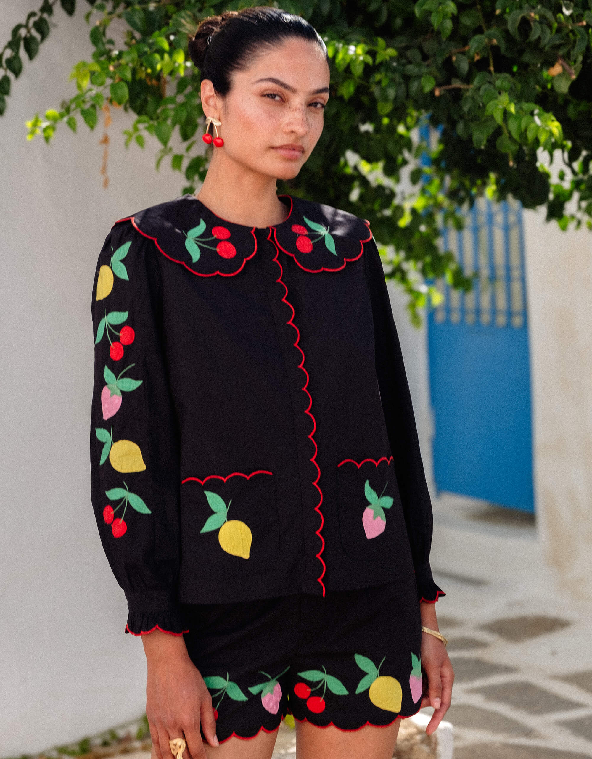 Pink City Prints Feeling Fruity Apple Blouse