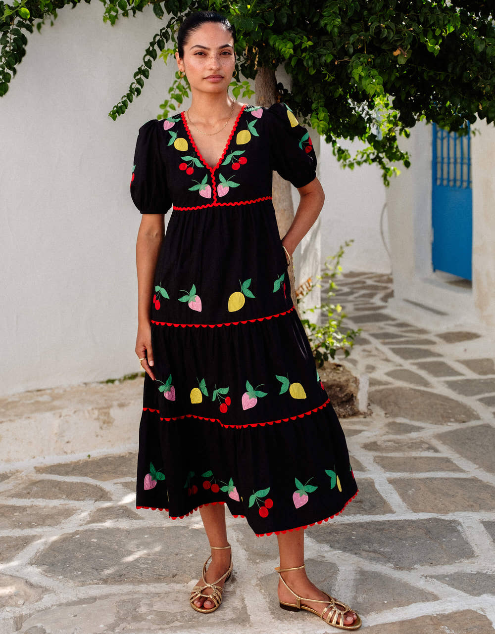 Pink City Prints Feeling Fruity Jolie Dress