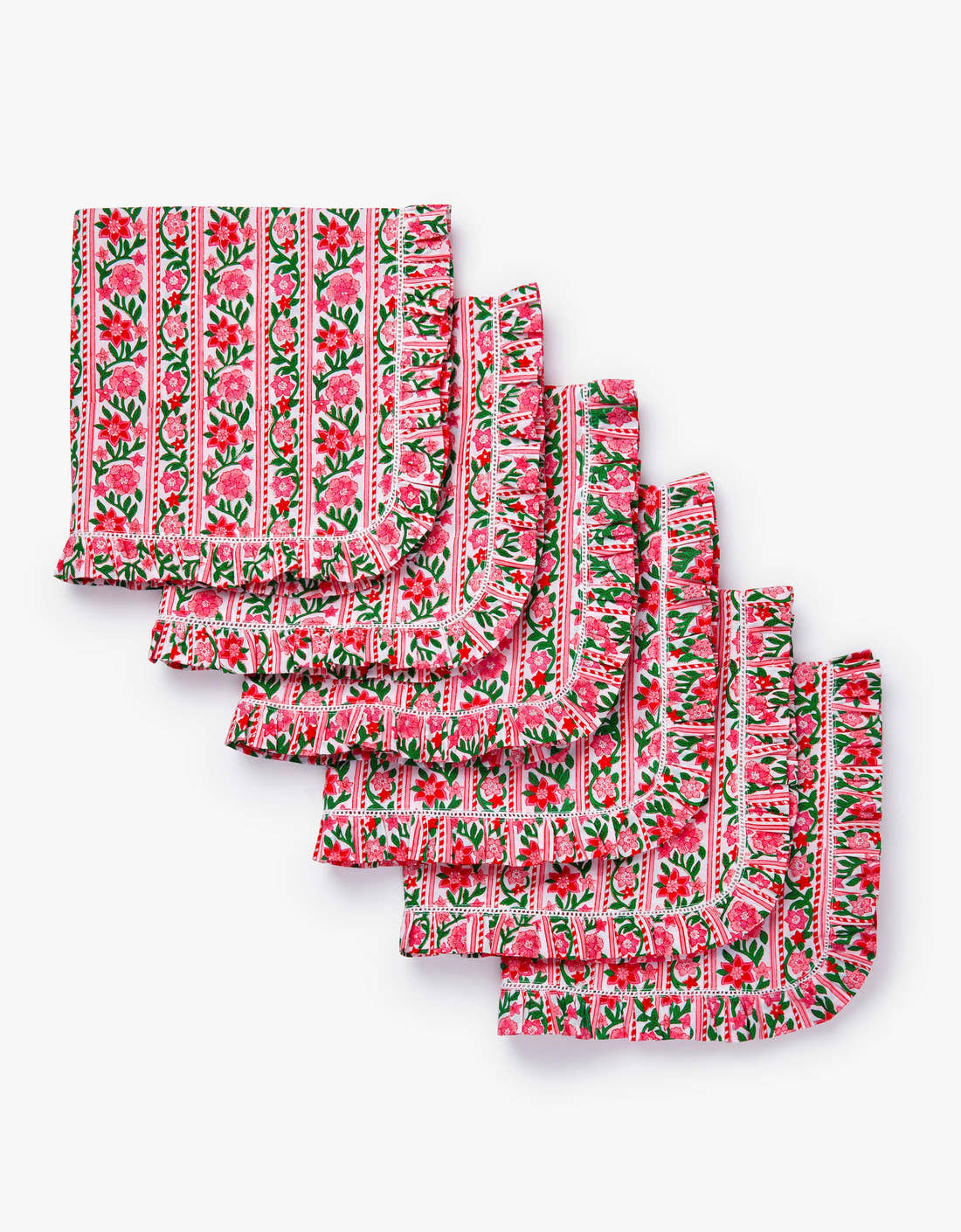 Pink City Prints Festive Border Napkins (Set of 6)
