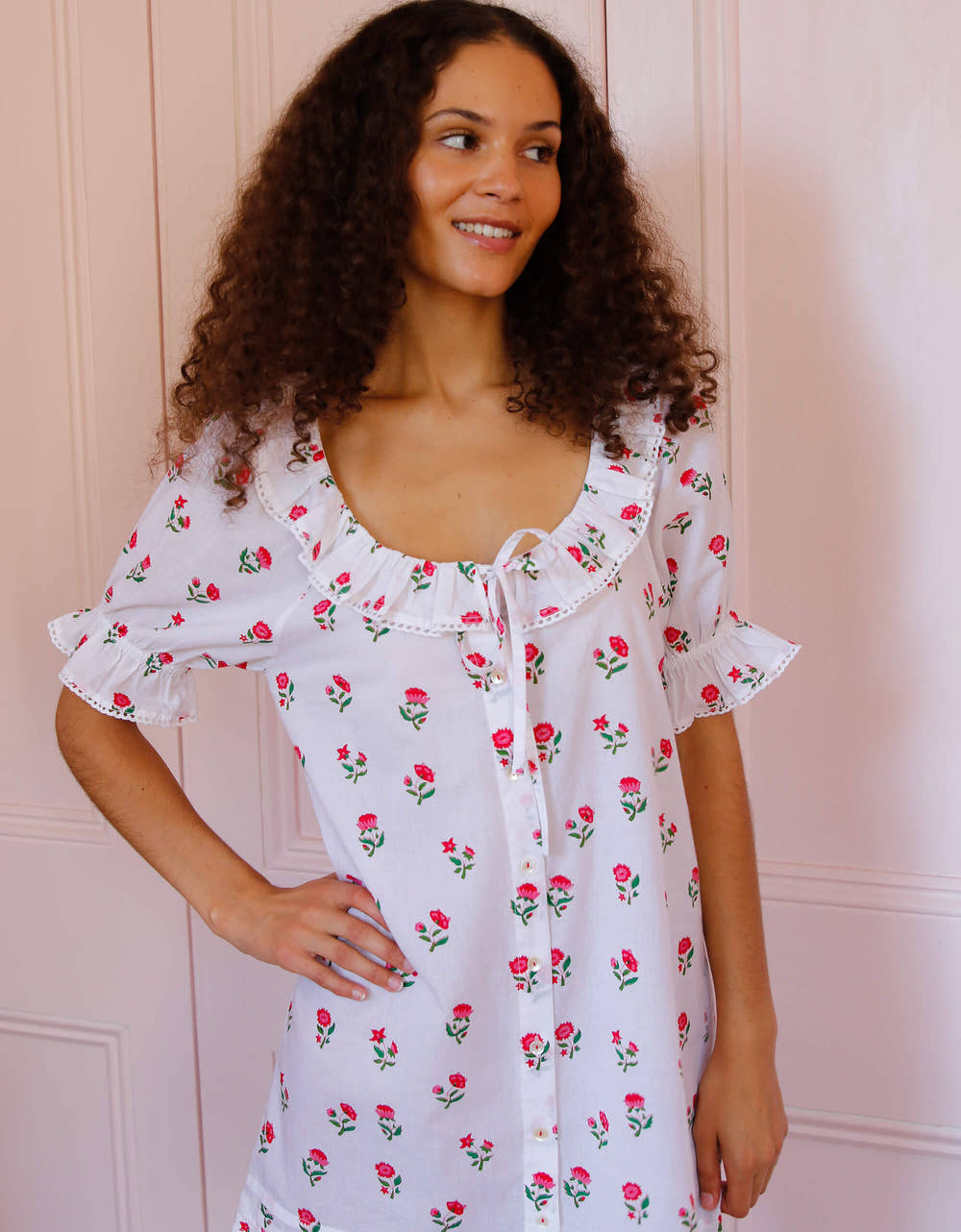 Pink City Prints Festive Ditsy Gloria Nightie