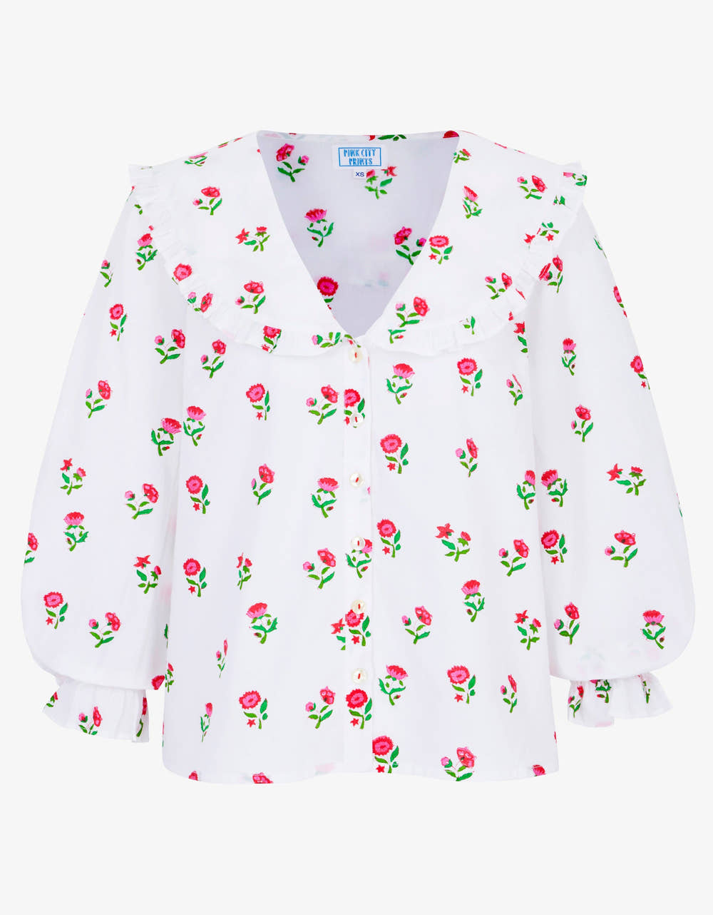 Pink City Prints Festive Ditsy Joy Blouse