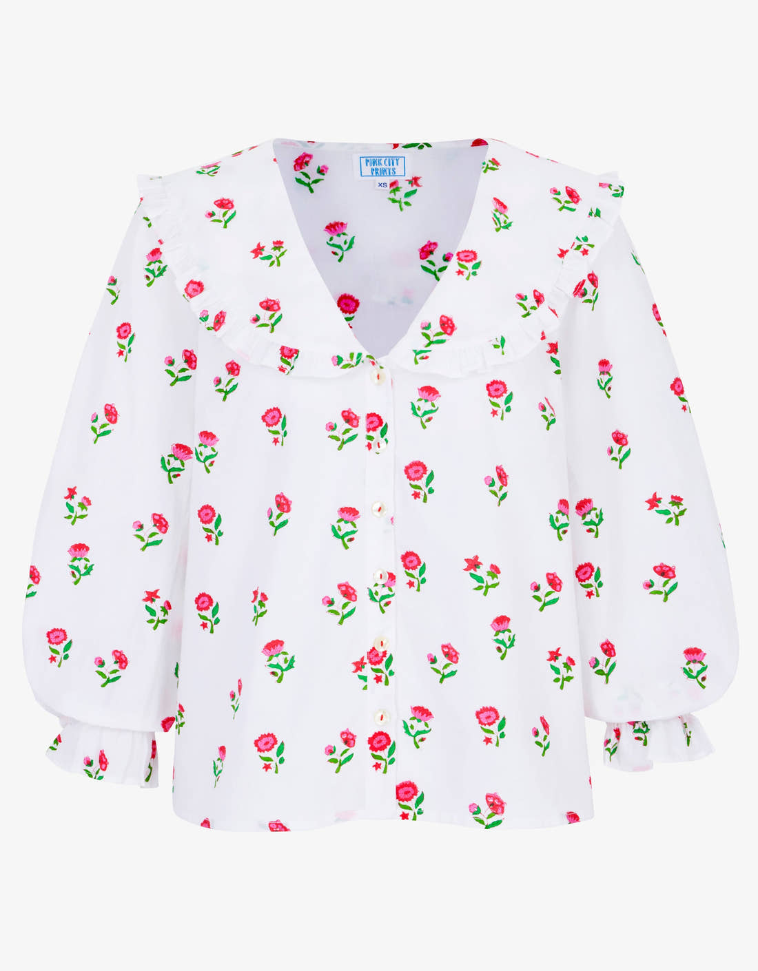 Pink City Prints Festive Ditsy Joy Blouse