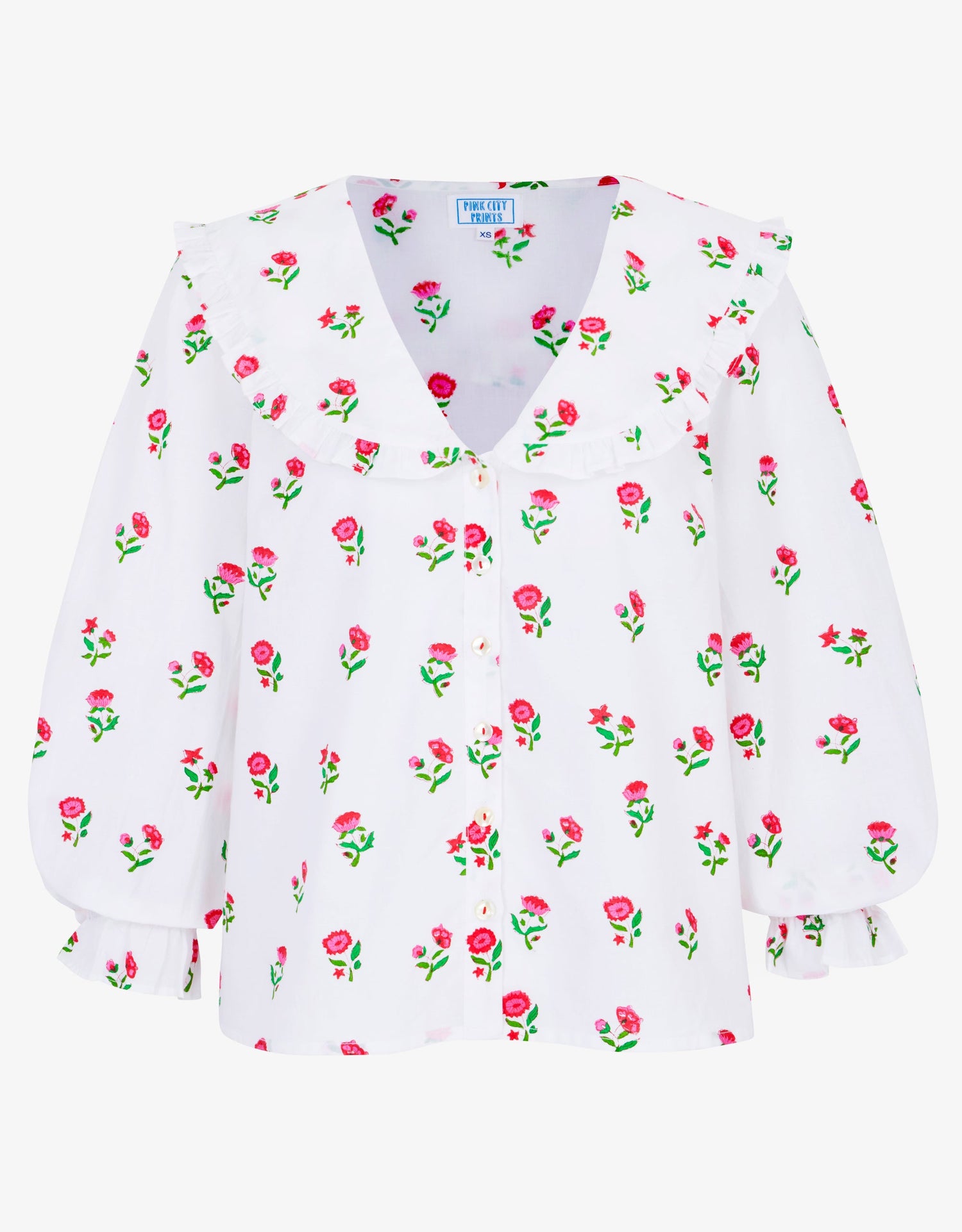 Pink City Prints Festive Ditsy Joy Blouse