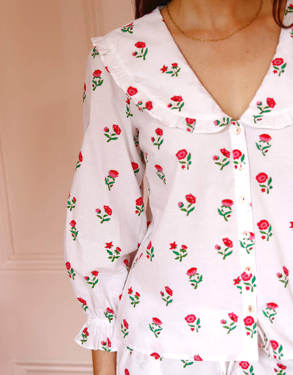 Pink City Prints Festive Ditsy Joy Pyjama Set